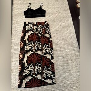 Matching Skirt Set | Summer skirt and crop top | House of Harlow Size XS NWOT
